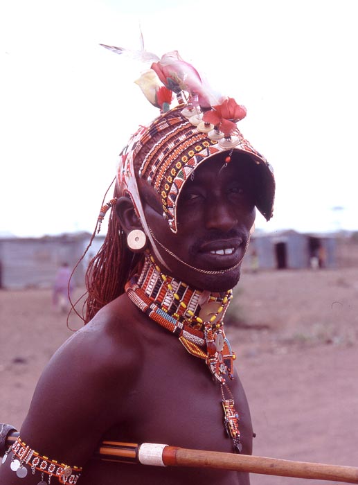 En man frn samburustammen i norra Kenya.