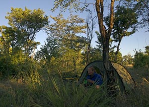 Camping i bushen